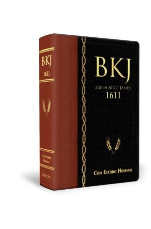 Bíblia King James 1611 de Estudo Holman - Marrom com Preta